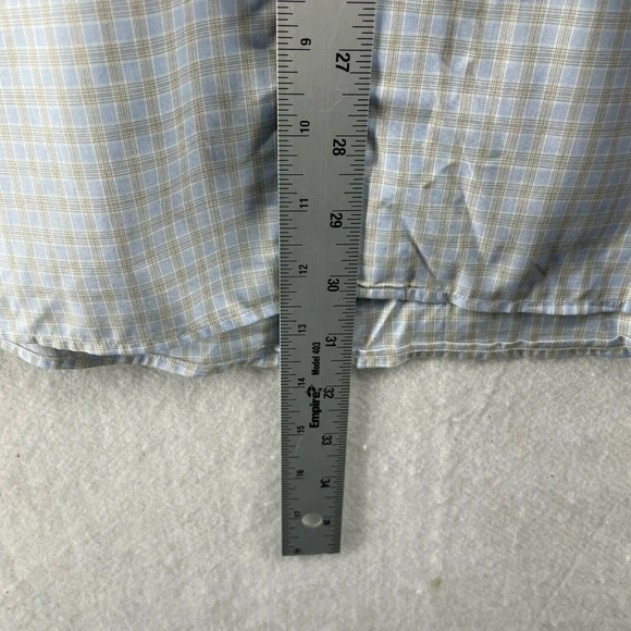 ETON Contemporary Button-Up Shirt Men's Sz 17.5 Blue Plaid Regular Fit Collared - Picture 5 of 12